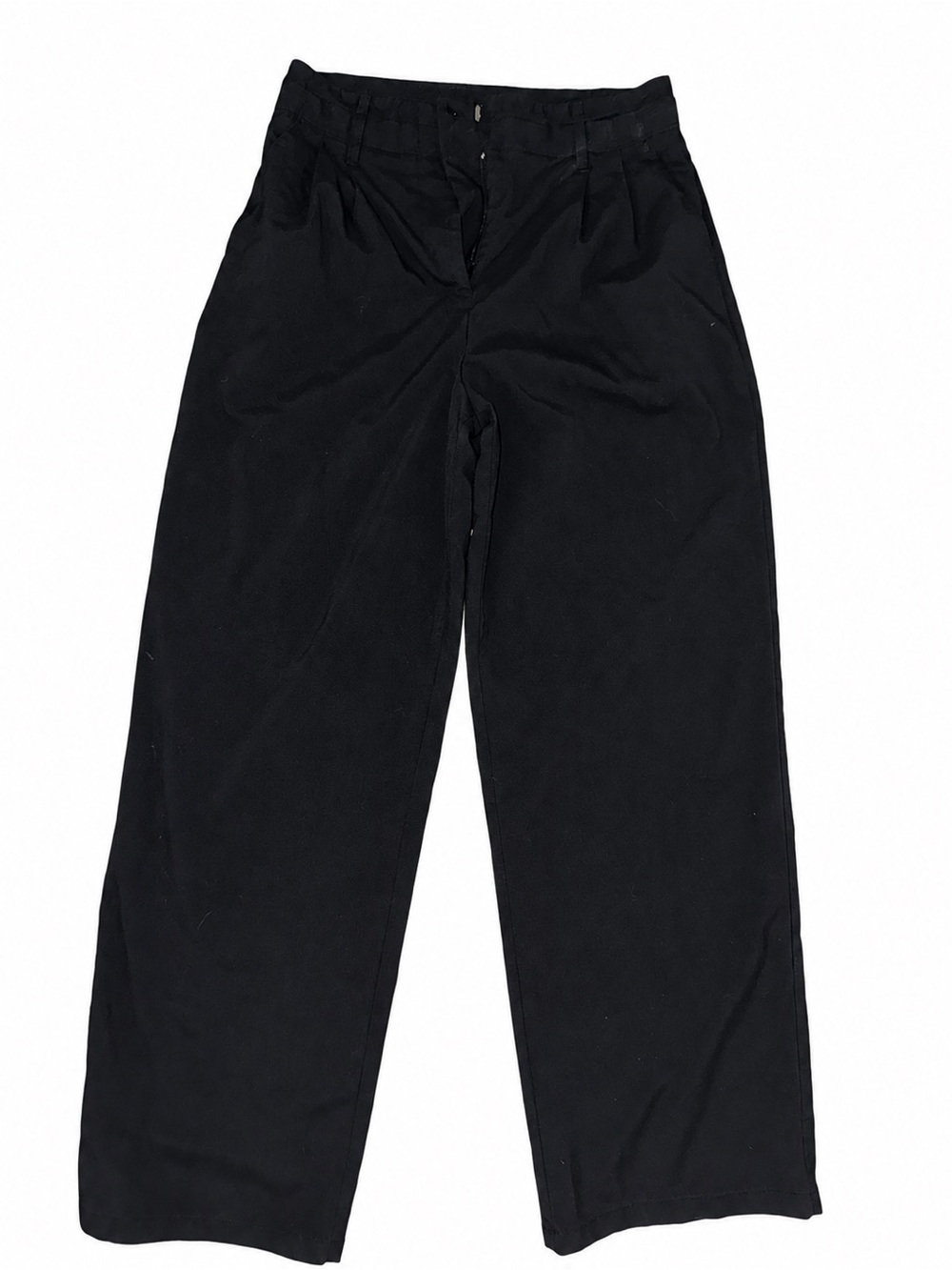 Bershka Black Wide Leg Trousers
